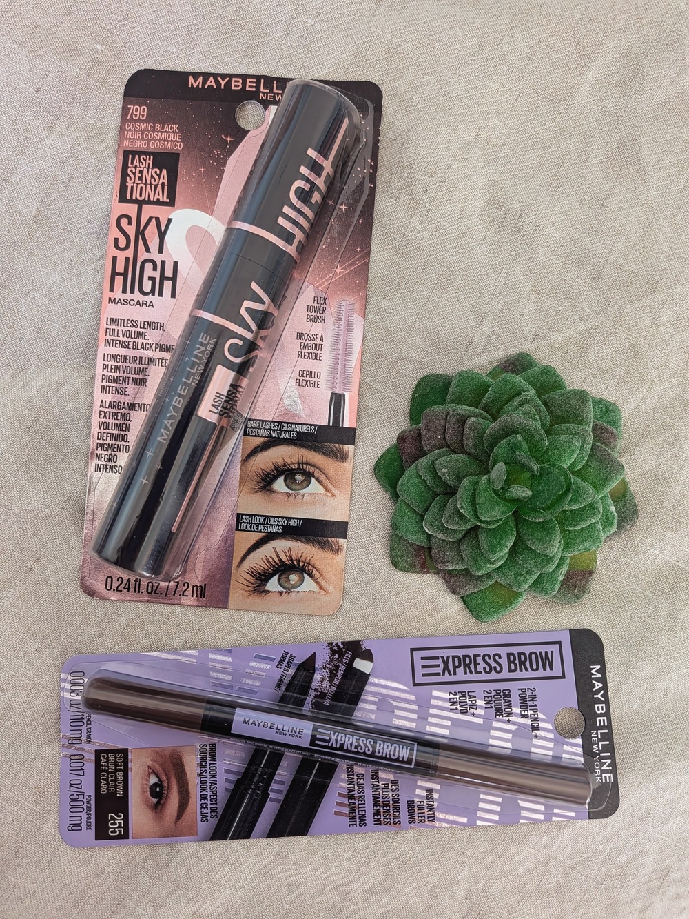 🌸 Maybelline Sky High Mascara in Black + Express Brow Brown Eye Bundle NWT